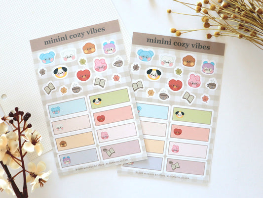 Minini Cozy Vibes Sticker Sheet