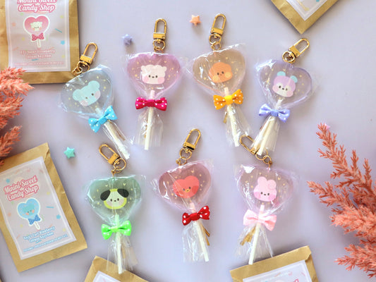 Minini Glitter Lollipop Keychain