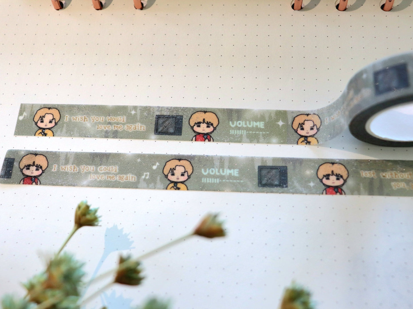 Taehyung Love Me Again Glitter Washi Tape