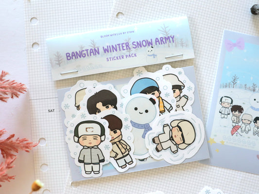 Bangtan Winter Snow ARMY Holiday Sticker Pack