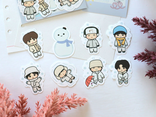 Bangtan Winter Snow ARMY Holiday Sticker Pack