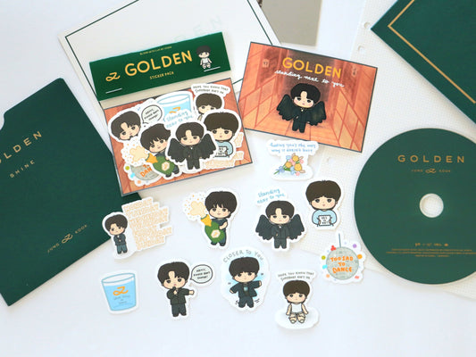 Golden Jungkook Sticker Pack