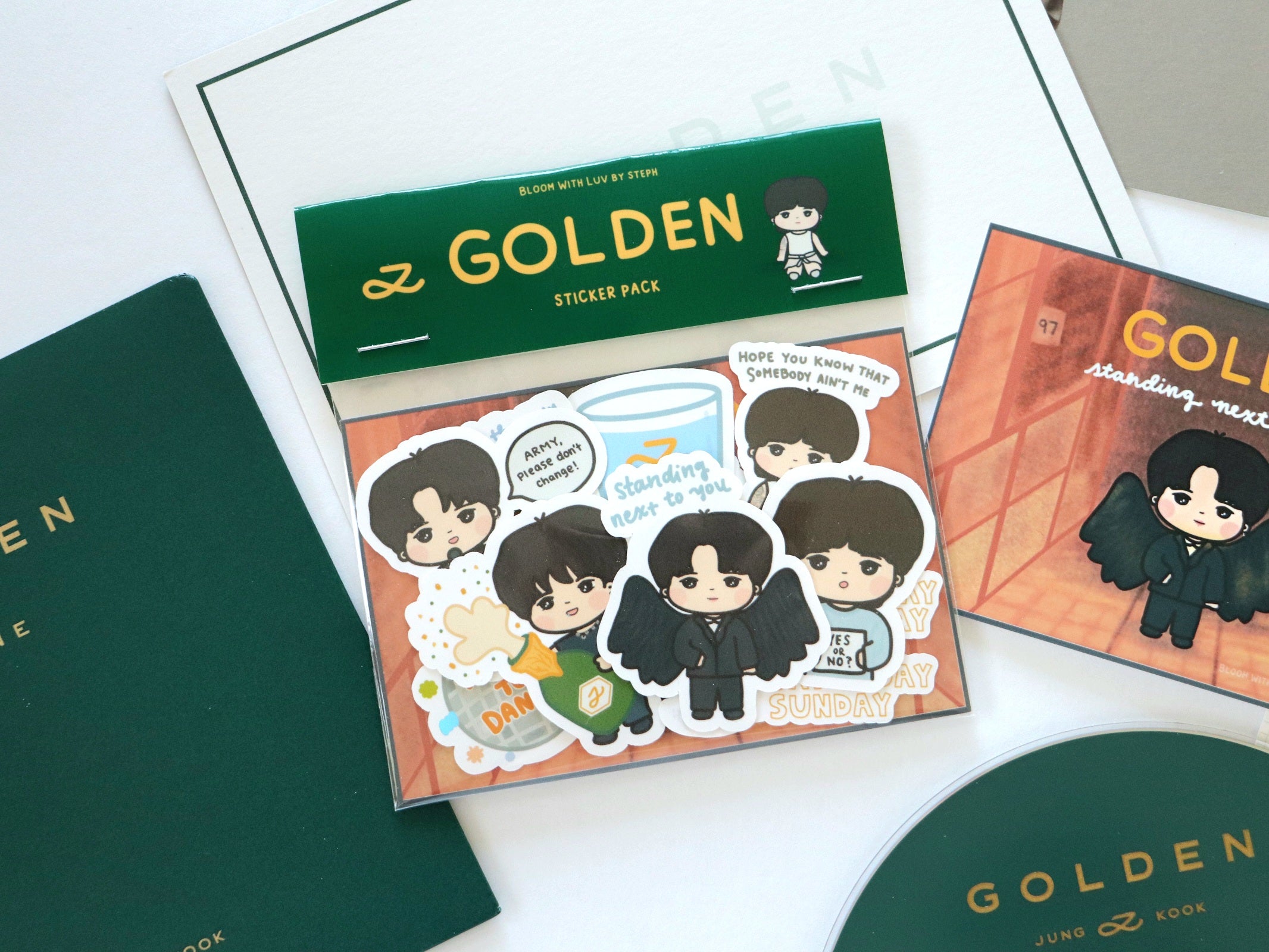 Seven Jungkook Sticker Pack – Bloom With Luv