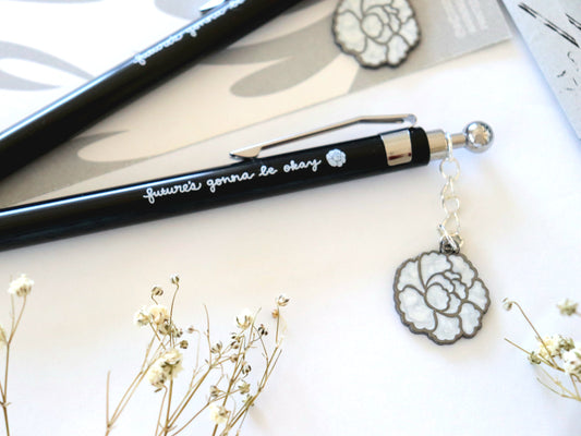 [PRE-ORDER] Yoongi Lotus Flower Charm Pen | Est. Ship Date: April 2024 (read description)