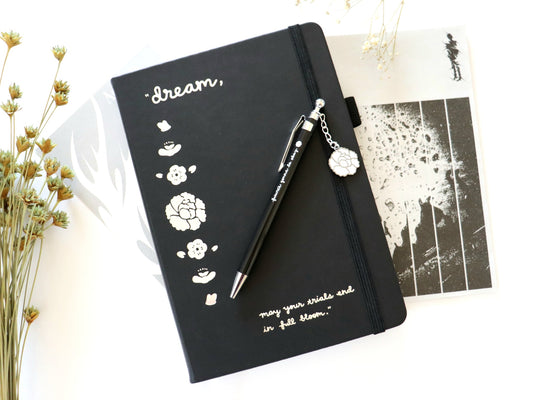 Yoongi Lotus Flower Journal and Charm Pen Set