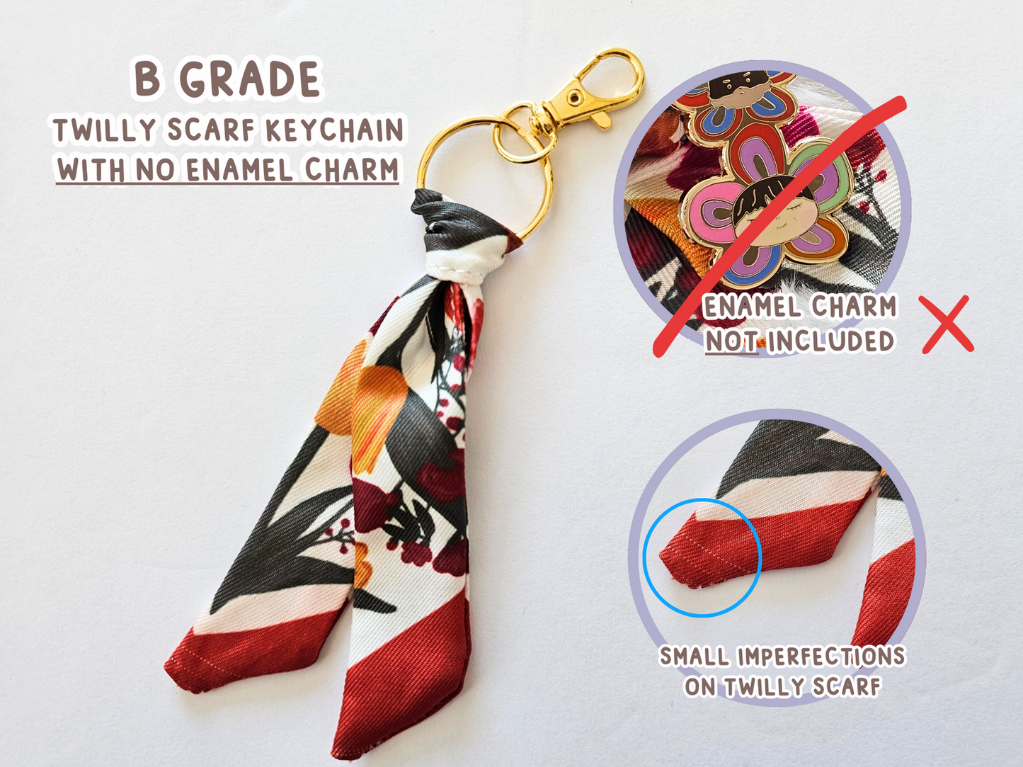 Yeontan and Taehyung Flower Buddies Mini Twilly Scarf Keychain