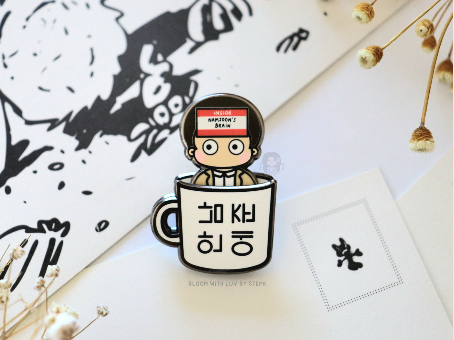 LOST! Namjoon in a Mug Sliding Enamel Pin