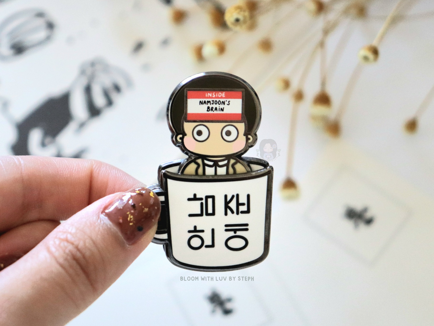 LOST! Namjoon in a Mug Sliding Enamel Pin