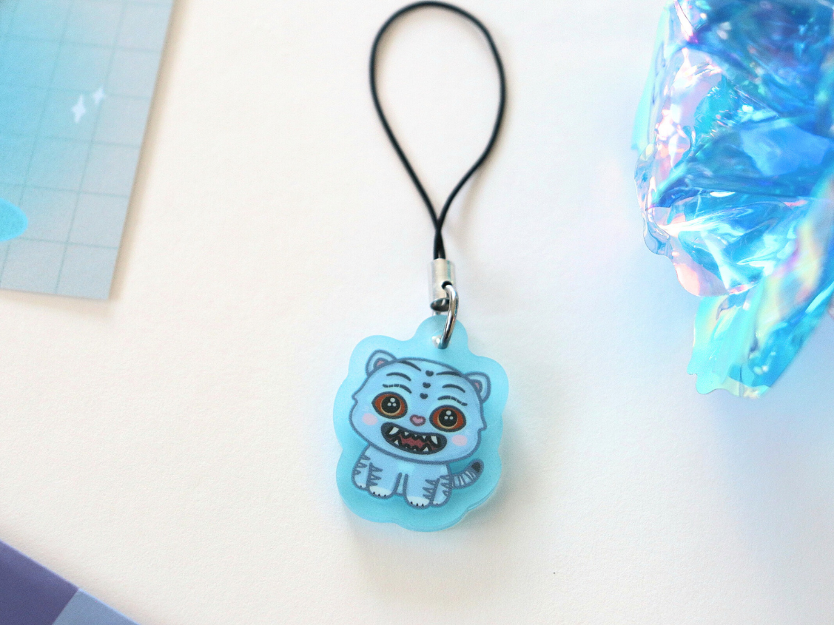 Derpy Tiger Glow-in-the-Dark Mini Charm