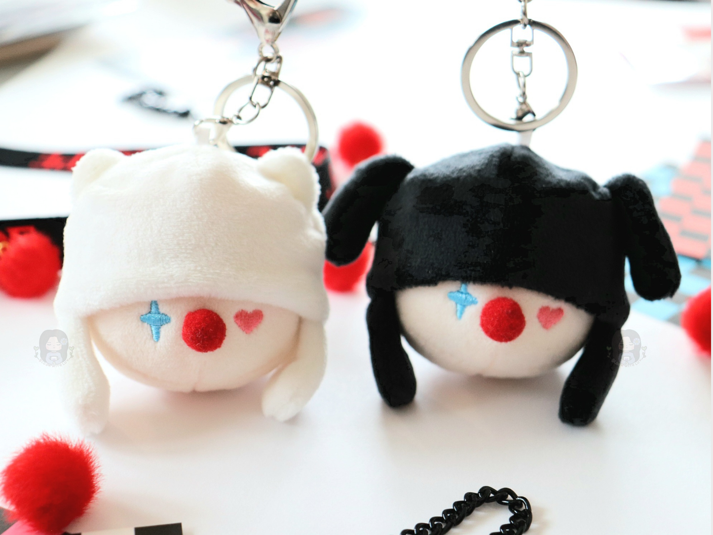 Jack in the Box Plushie Head Keychain