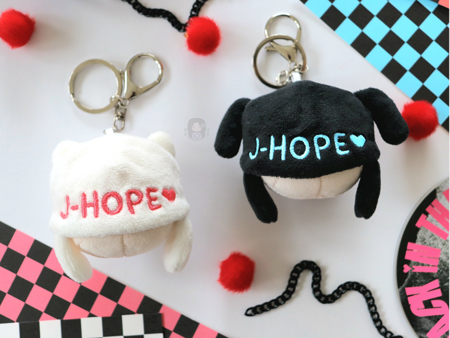 Jack in the Box Plushie Head Keychain