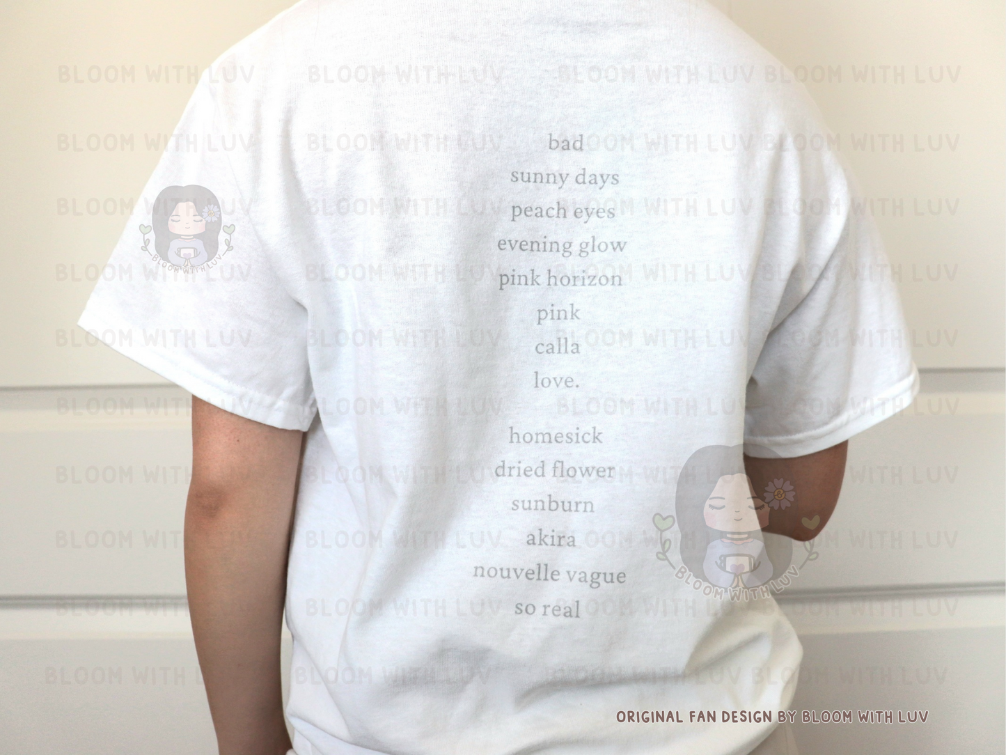 Wave to Earth - "0.1 flaws and all." Album Tracklist T-Shirt