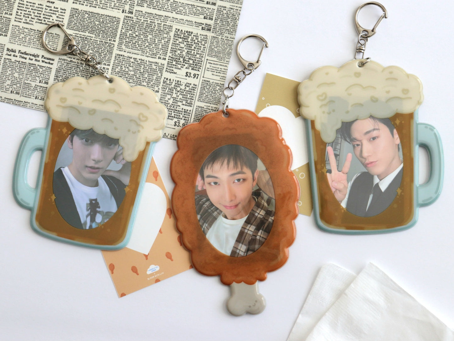 Chicken and Beer Photocard Holders - Lovely St. Shop x Bloom With Luv Collab