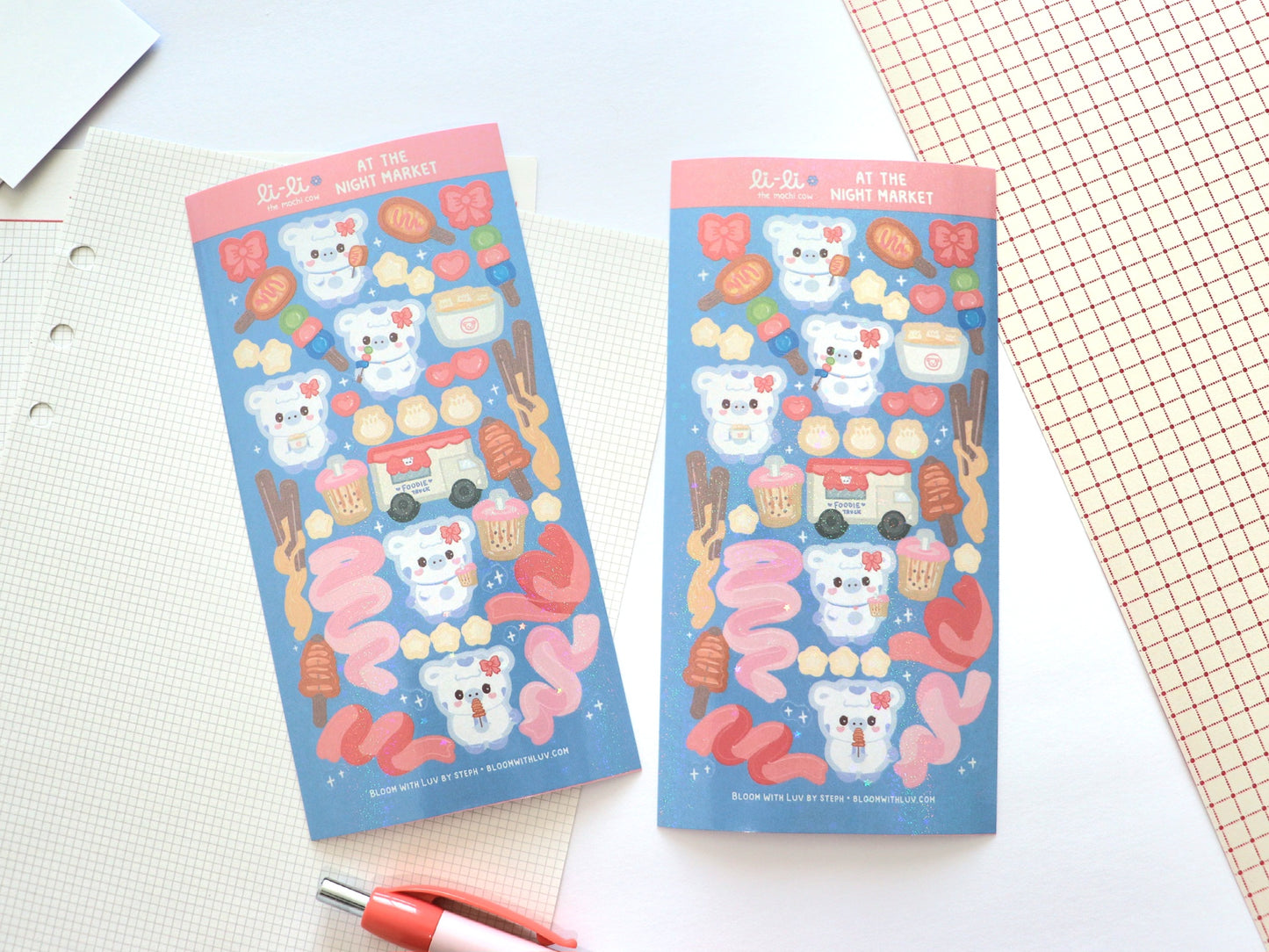 Li-Li at the Night Market Glitter Deco Sticker Sheet