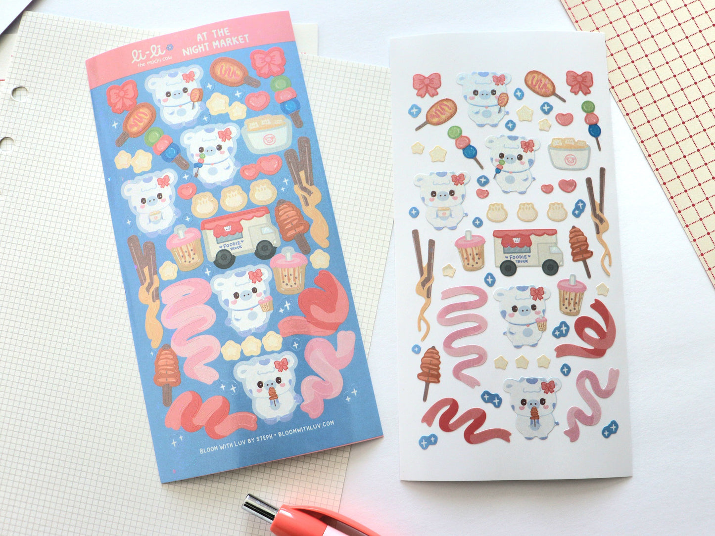 Li-Li at the Night Market Glitter Deco Sticker Sheet