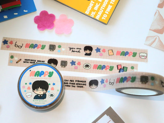 Happy Jin Glitter Washi Tape