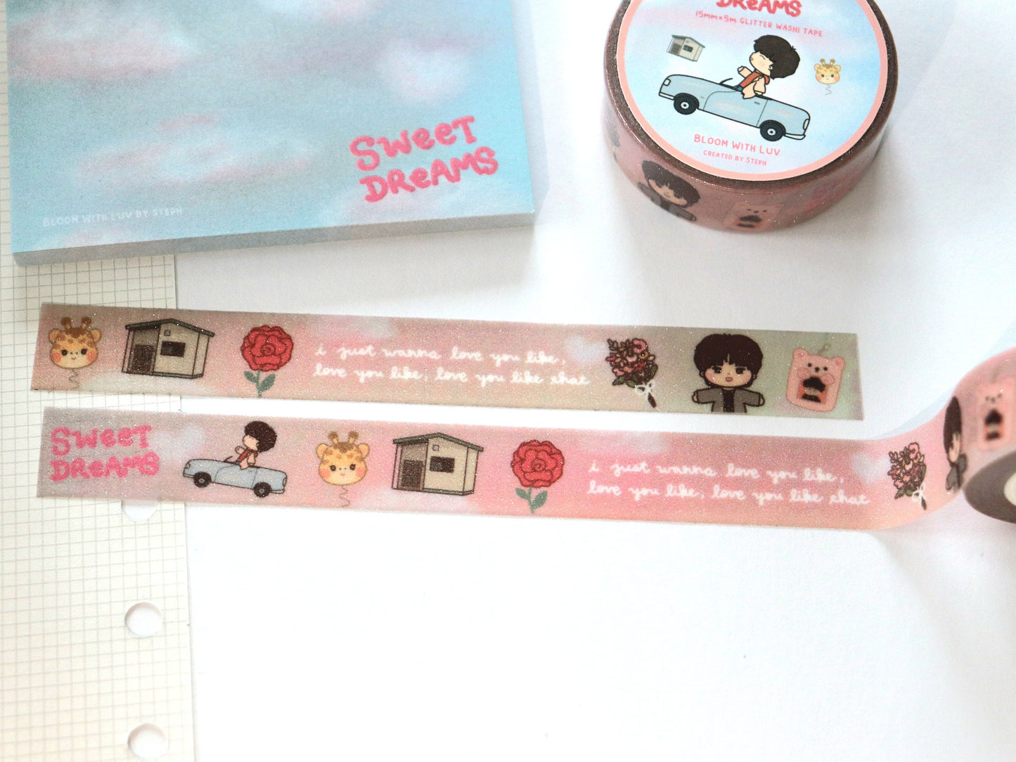 Sweet Dreams Glitter Washi Tape