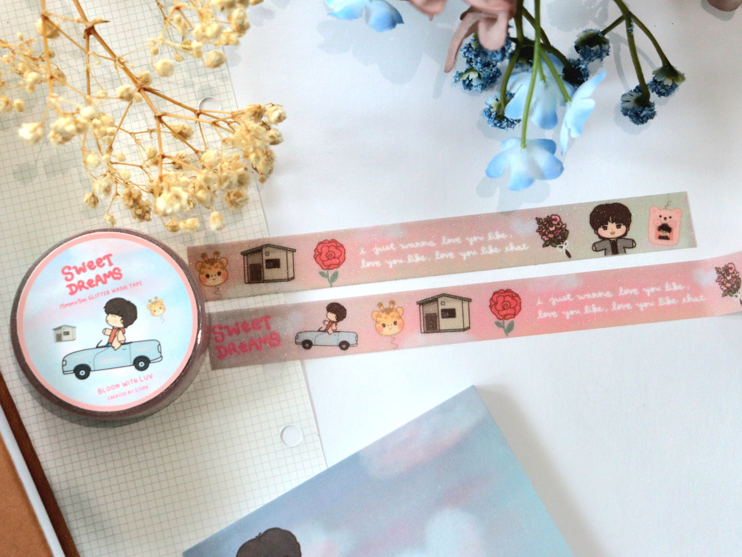 Sweet Dreams Glitter Washi Tape