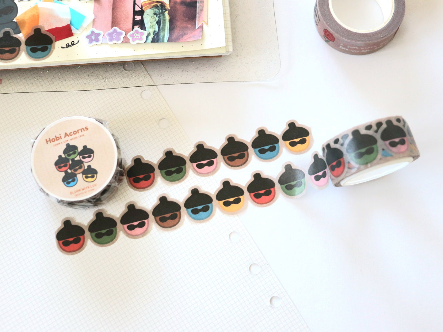 Hobi Acorns Die Cut Washi Tape