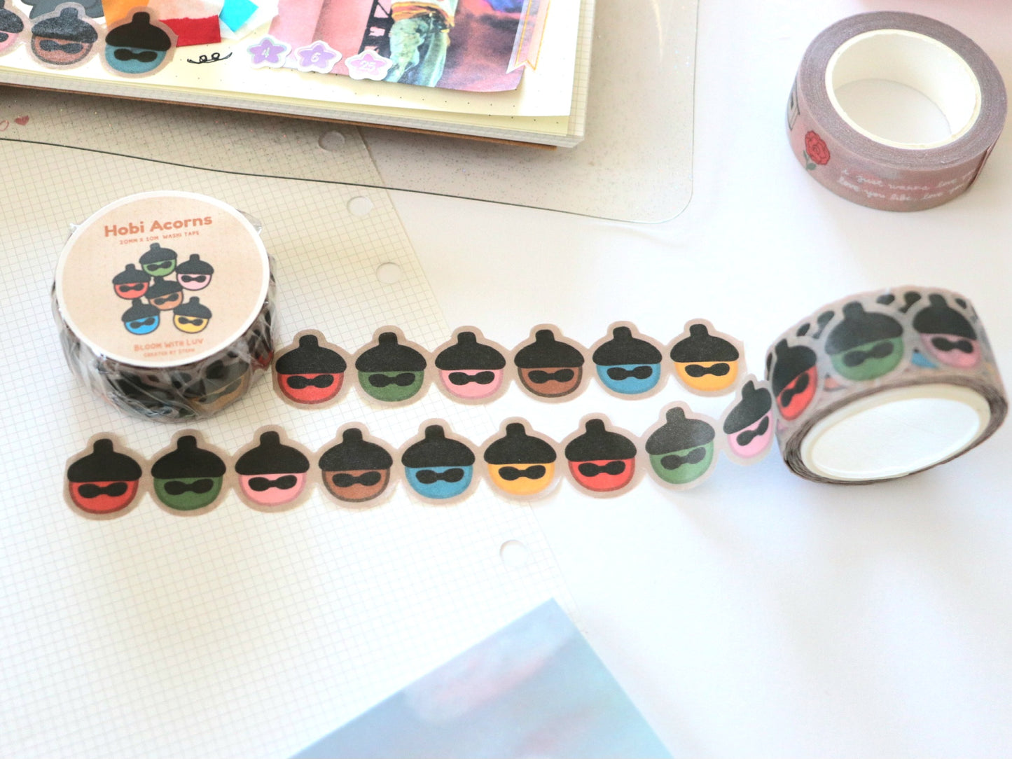 Hobi Acorns Die Cut Washi Tape
