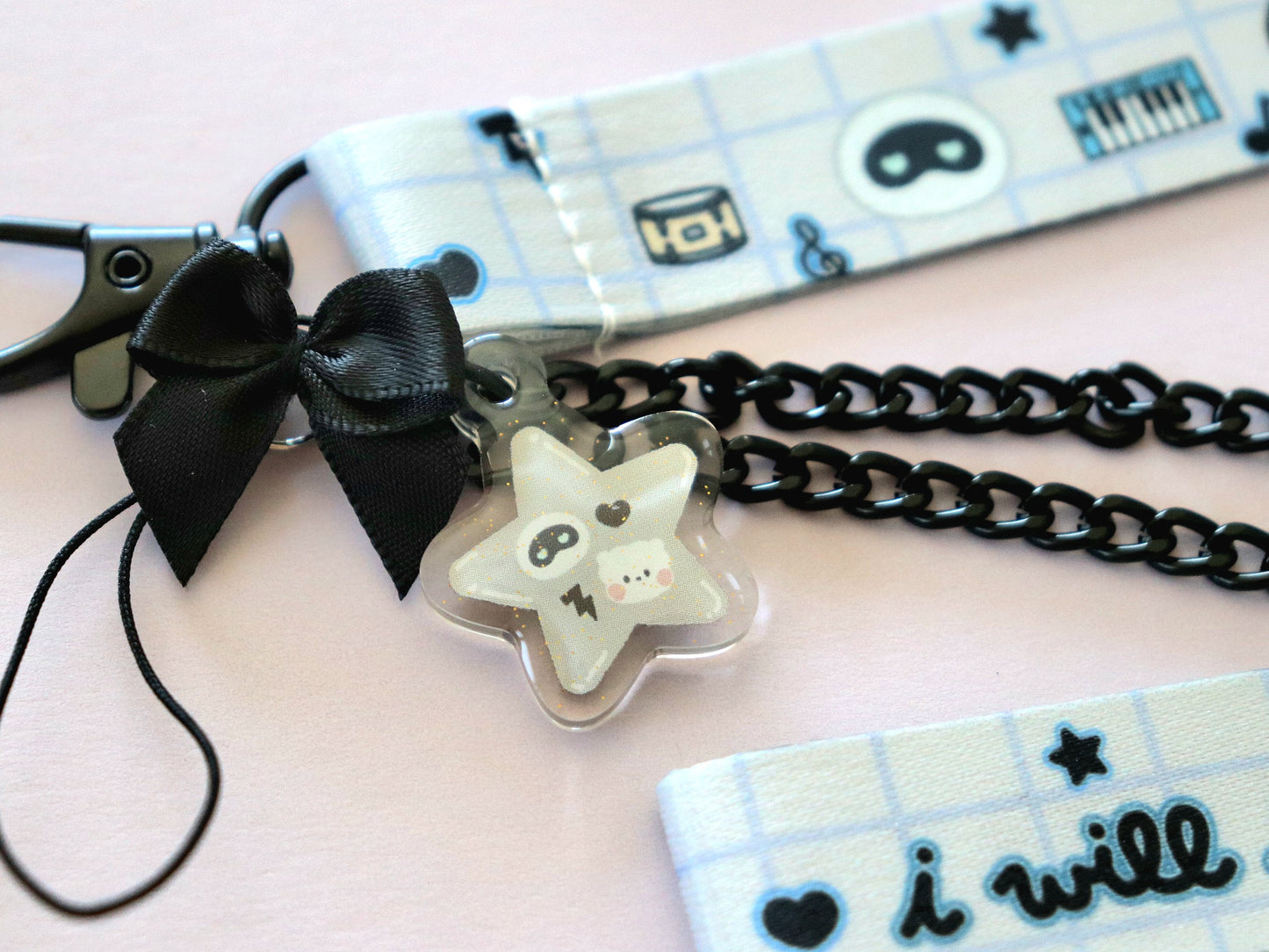 Seokjinnie's Buddies Rockstar Wrist Strap Lanyard Keychain