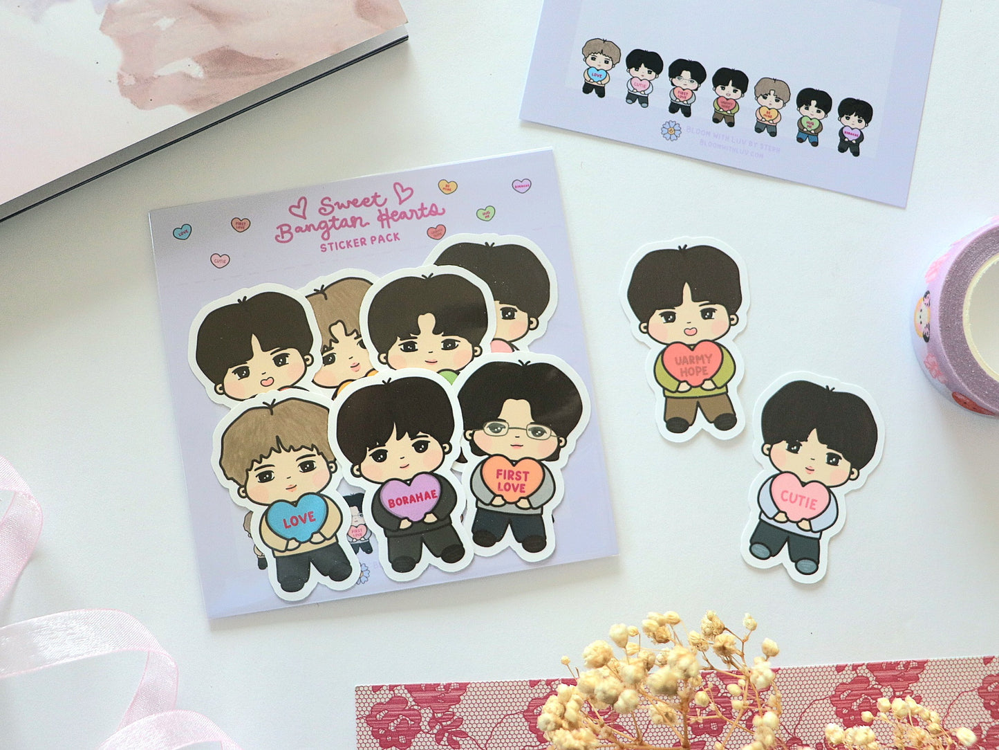 Sweet Bangtan Hearts Sticker Pack