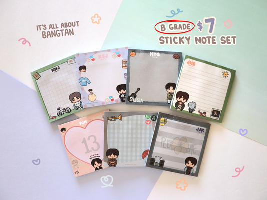 It's All About Bangtan B Grade Sticky Notes Set