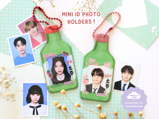 Mini Soju ID Photo Holders - Lovely St. Shop x Bloom With Luv Collab