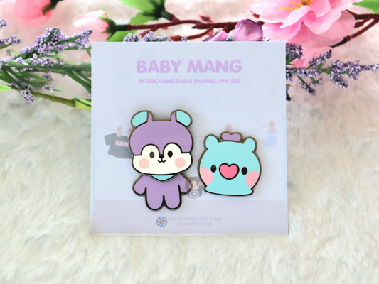 Baby Mang Interchangeable Enamel Pin Set