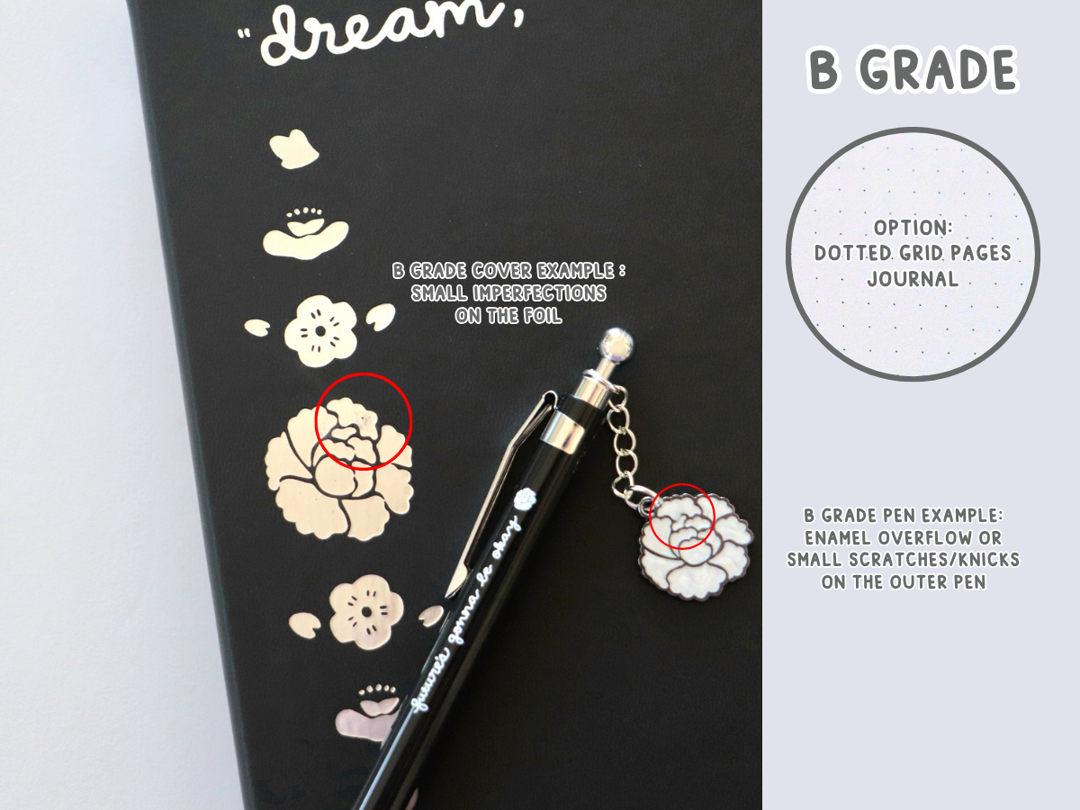 Yoongi Lotus Flower Journal and Charm Pen Set
