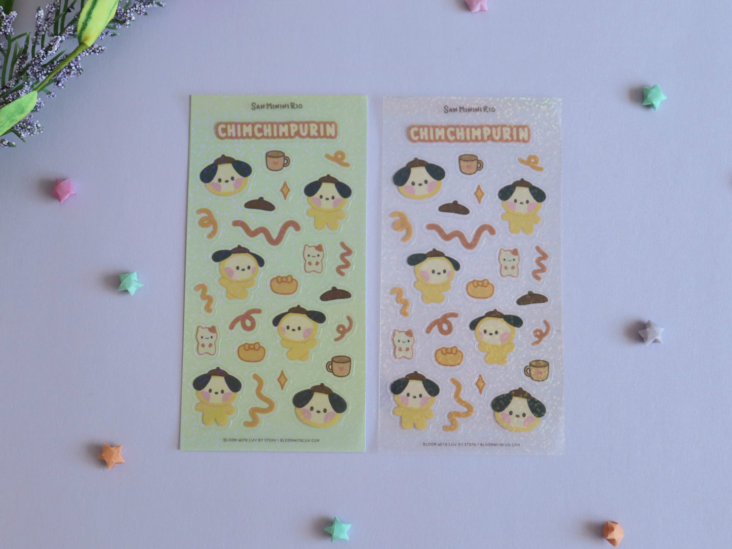 SanMininiRio Glitter Deco Sticker Sheets