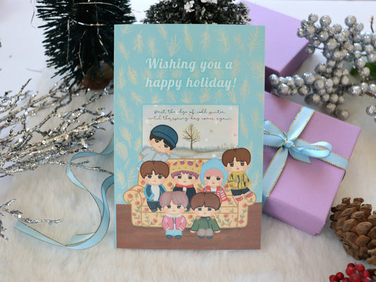 BTS Spring Day Holiday Christmas Greeting Card