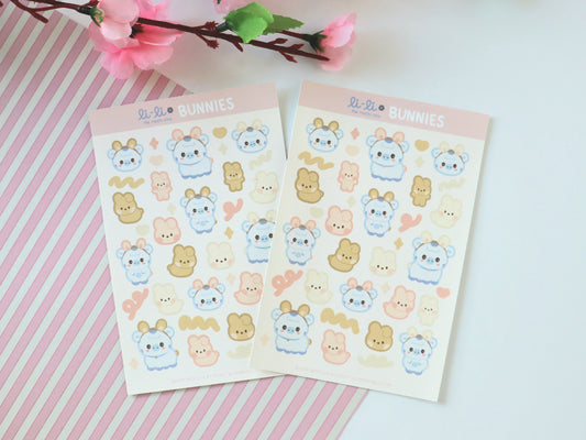Li-Li Bunnies Deco Sticker Sheet