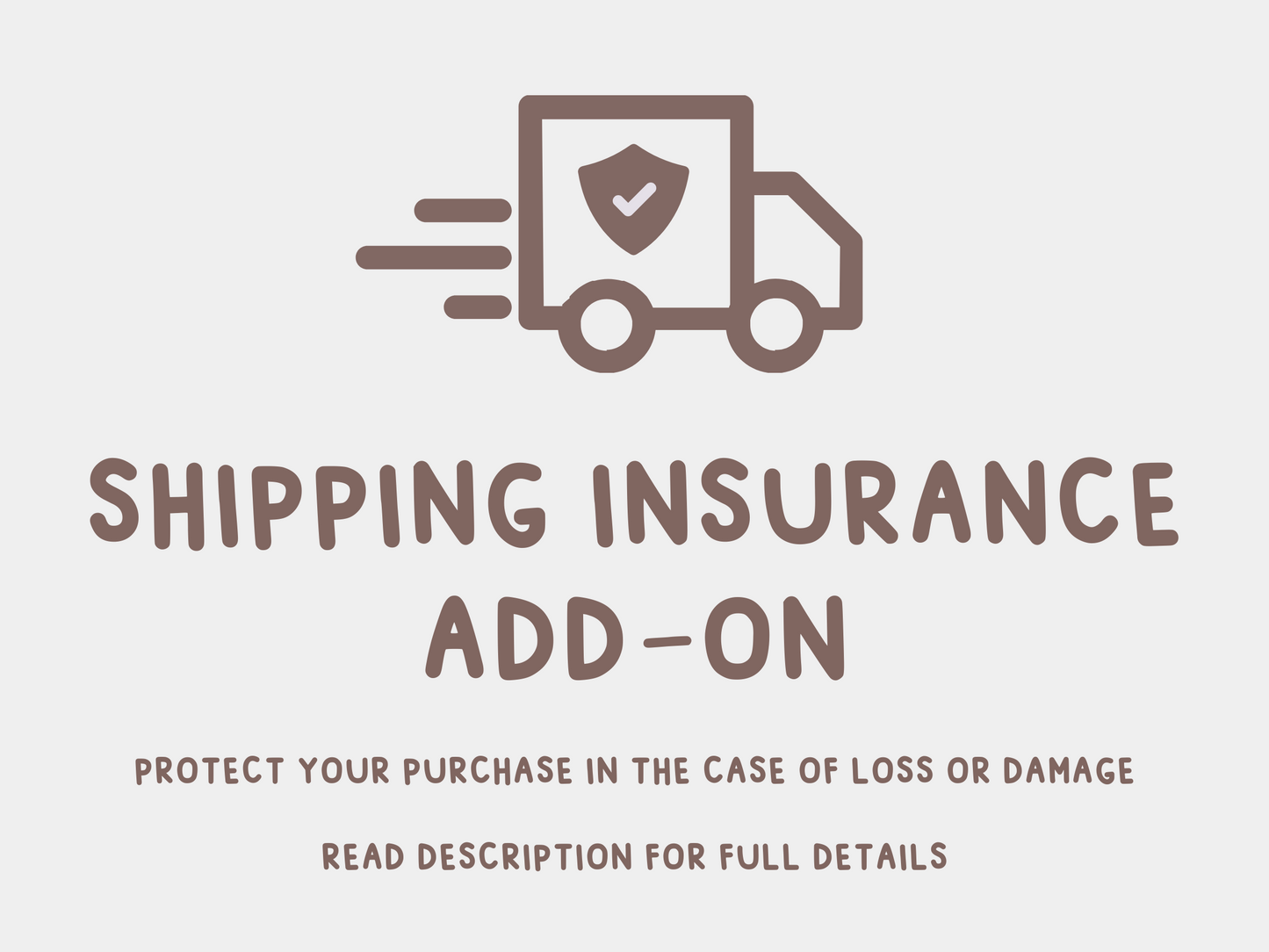 Shipping Insurance Add-On for Tracked Orders (Optional)