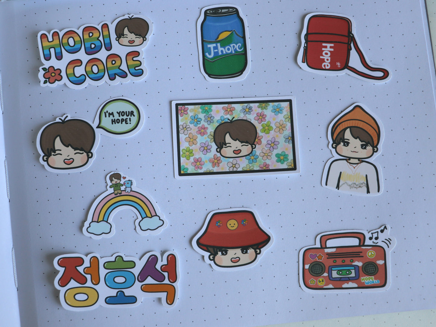 Hobicore Hoseok J-HOPE Sticker Pack - BTSCore Sticker Pack Collection