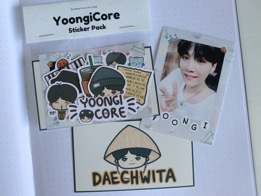 YoongiCore Yoongi SUGA Sticker Pack - BTSCore Sticker Pack Collection