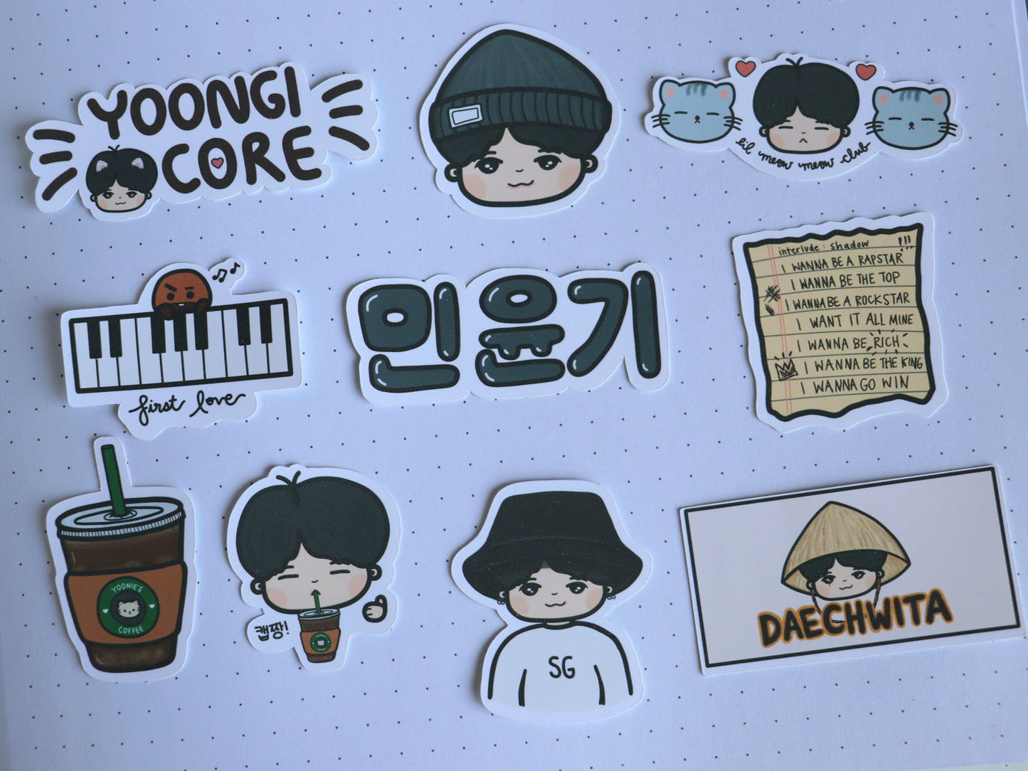 YoongiCore Yoongi SUGA Sticker Pack - BTSCore Sticker Pack Collection
