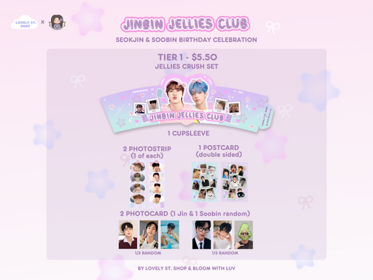 JinBin Jellies Club Cupsleeve Event Tier Sets - Lovely St. Shop x Bloom With Luv Collab