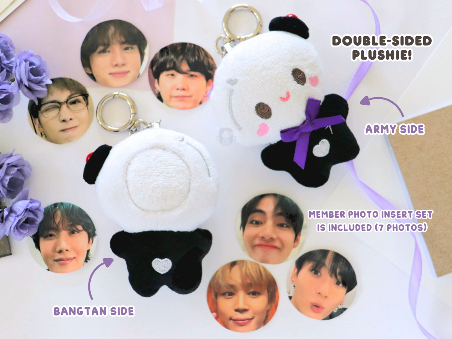 [PRE-ORDER] ARMY Bam Always Together Double-Sided Plush Keychain | Est. Ship Date: late August 2026 (read description)