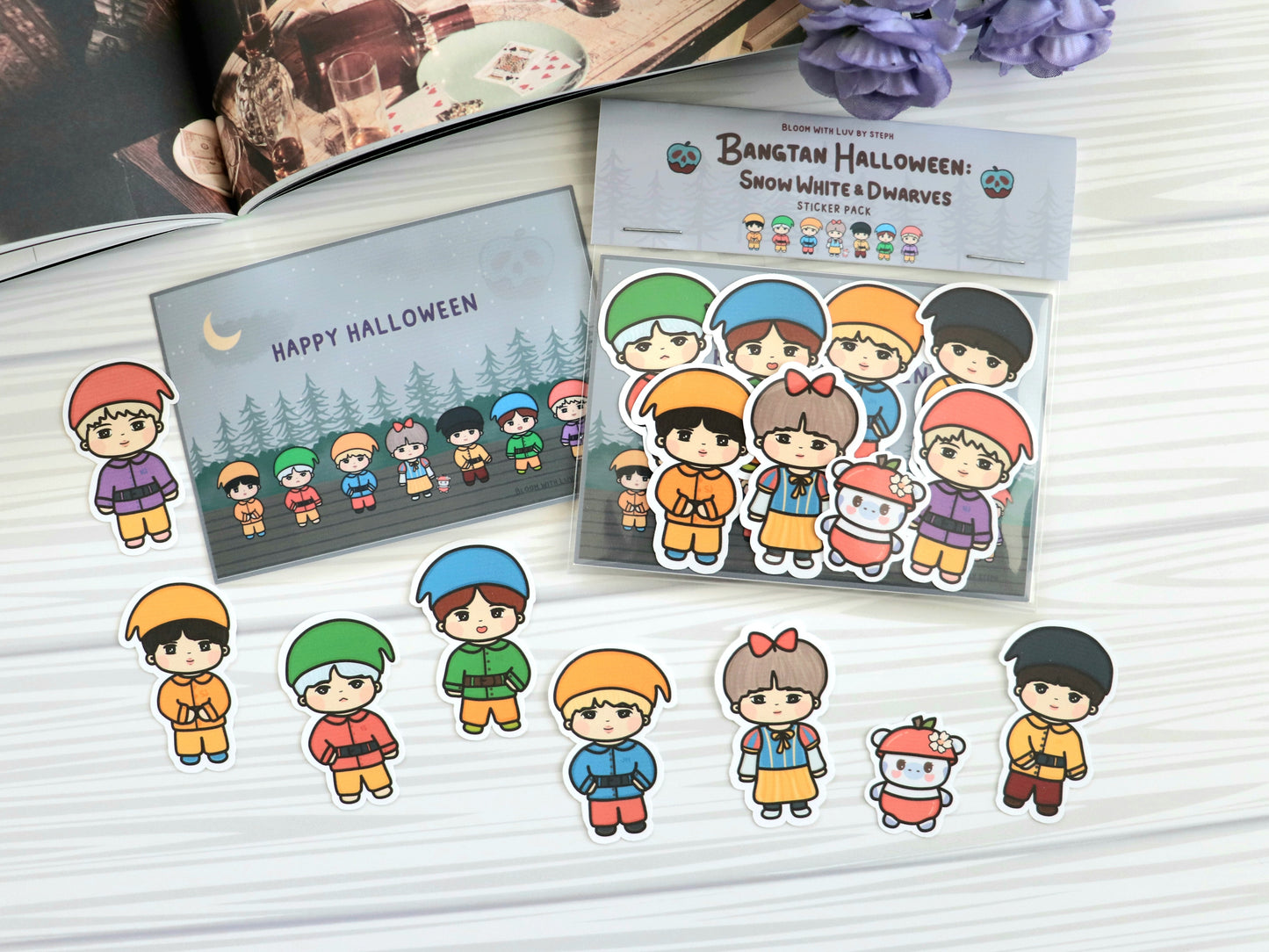 Bangtan Halloween: Snow White & Dwarves Sticker Pack