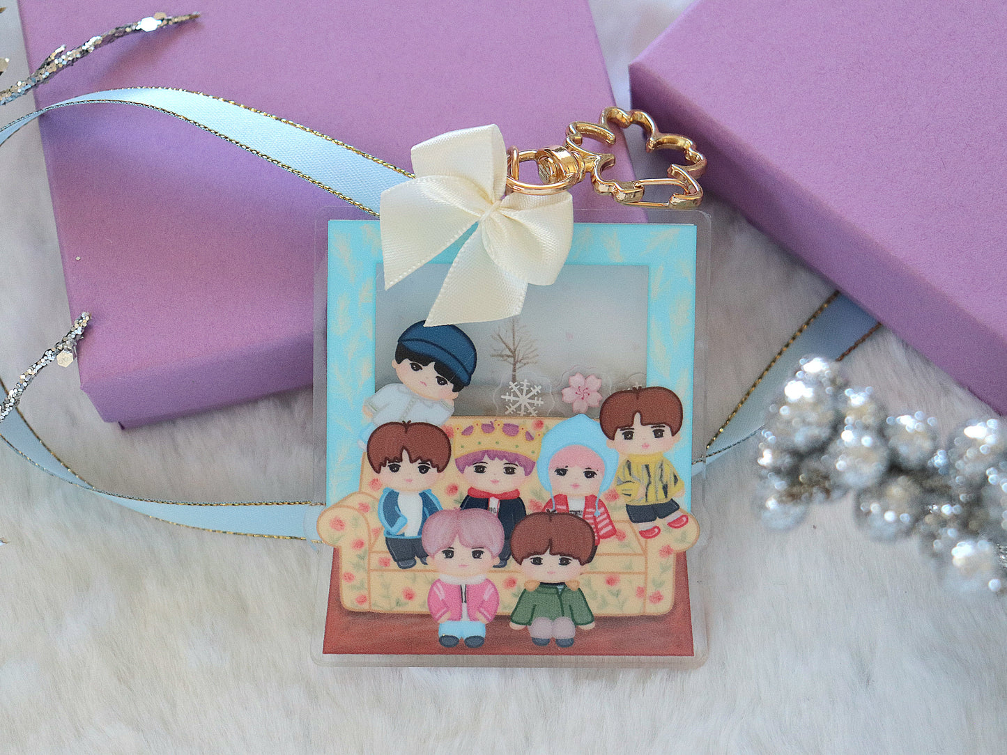 BTS Spring Day Shaker Keychain