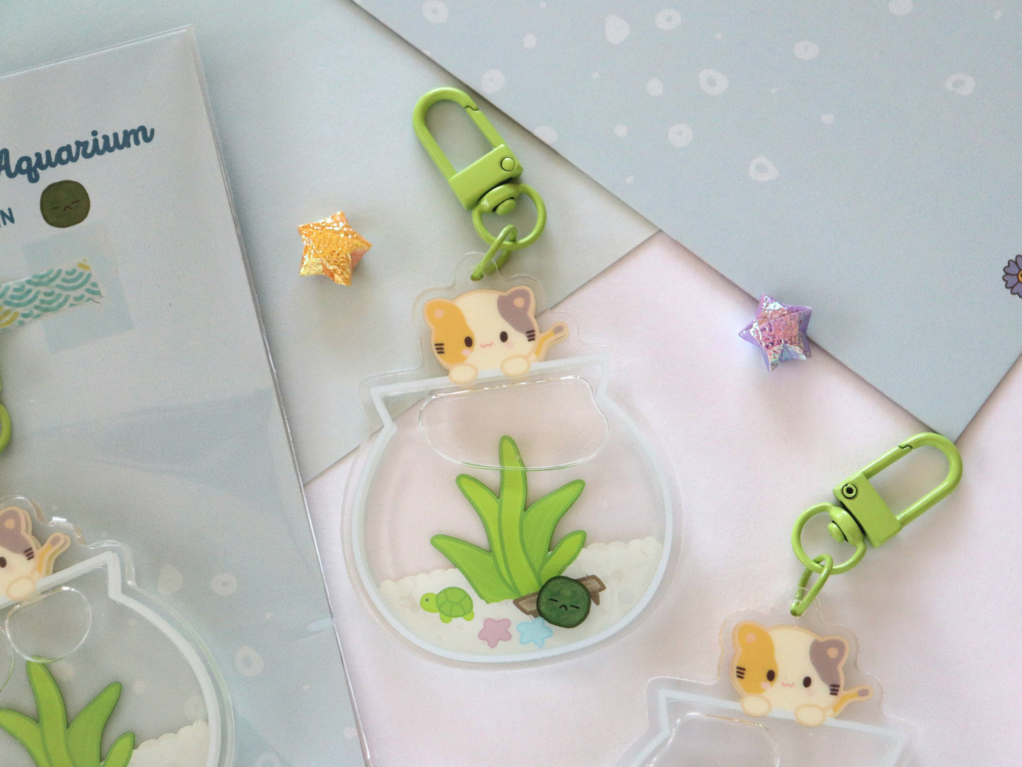 Yoonmin Marimo Aquarium Liquid Shaker Keychain