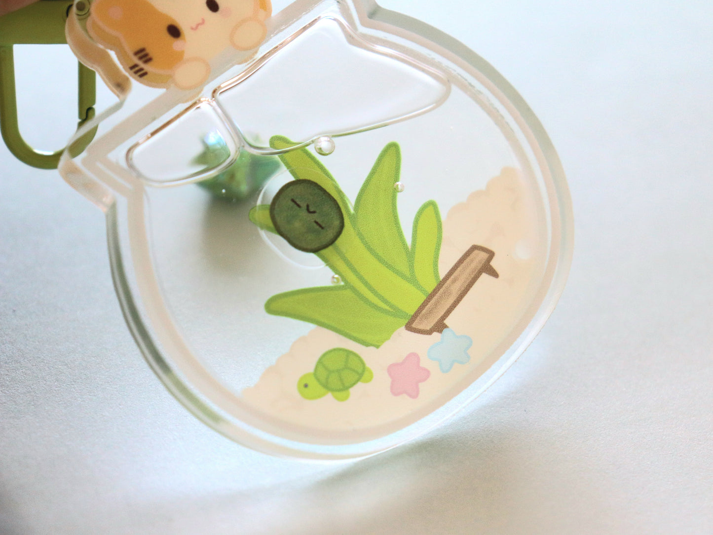 Yoonmin Marimo Aquarium Liquid Shaker Keychain