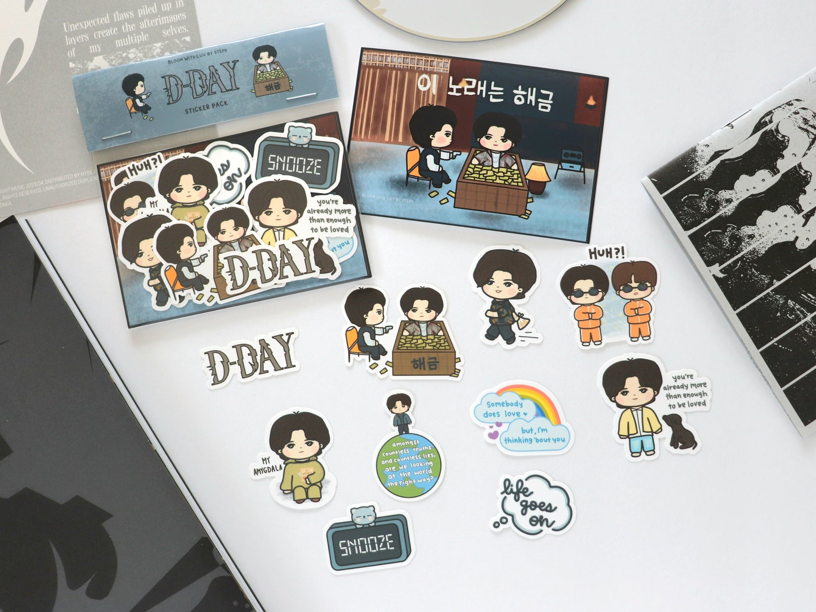 D-DAY SUGA AGUST D Yoongi Sticker Pack – Bloom With Luv