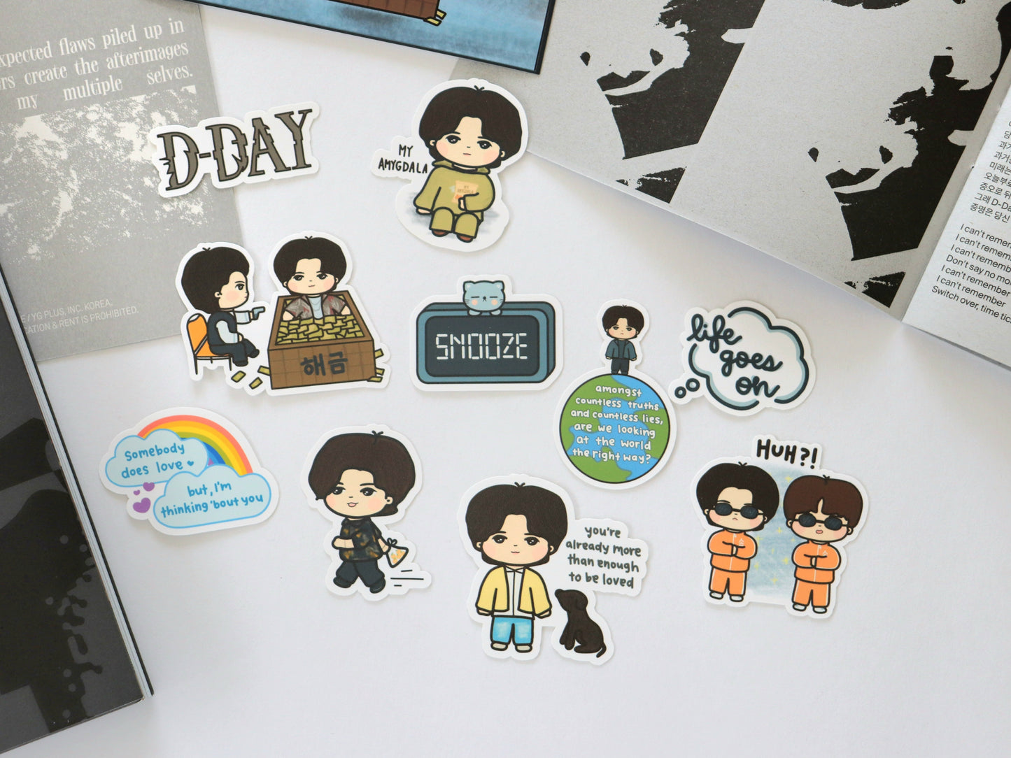 YoongiCore Yoongi SUGA Sticker Pack - BTSCore Sticker Pack Collection –  Bloom With Luv