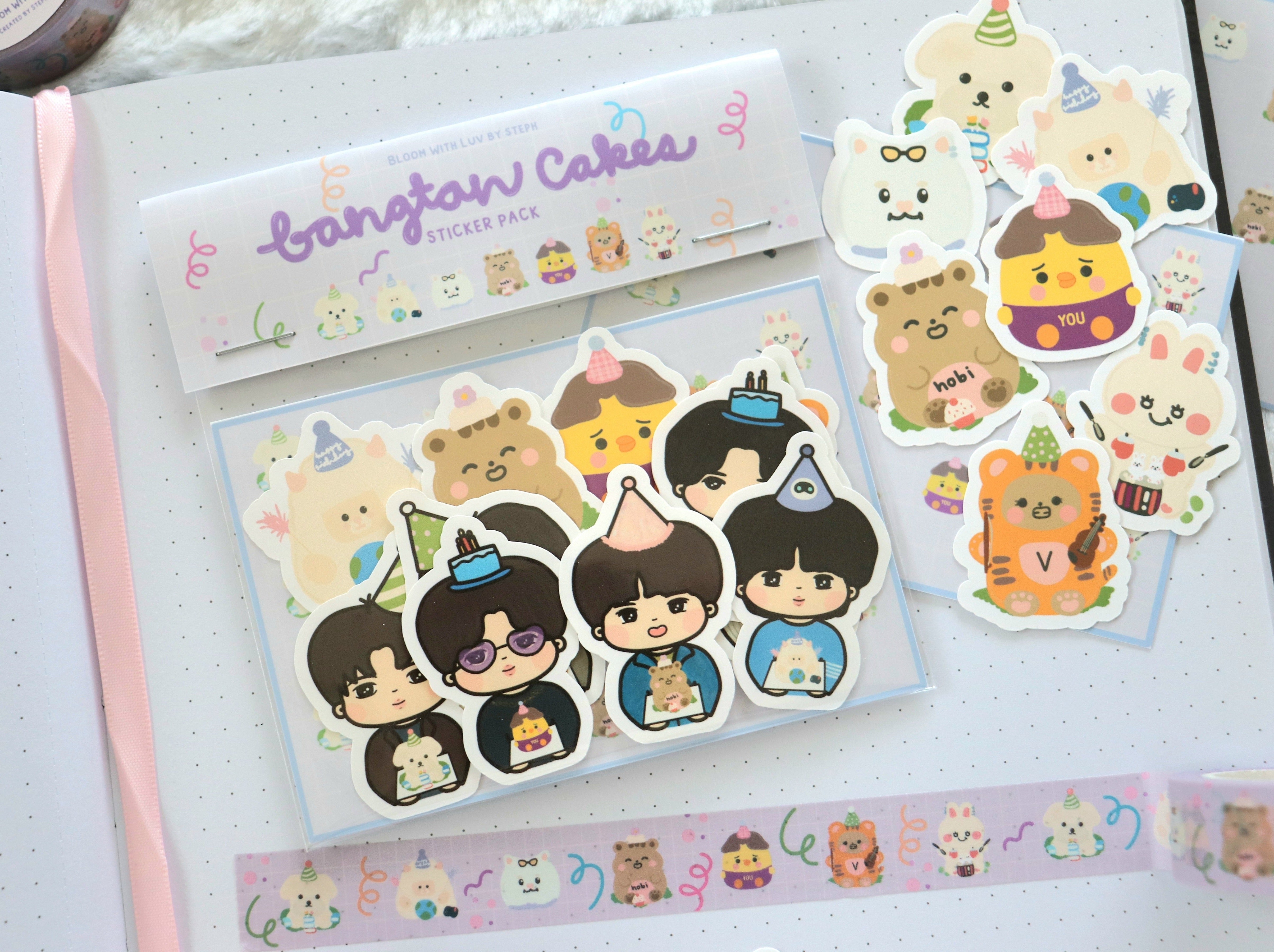 Bangtan Cakes Sticker Pack – Bloom With Luv
