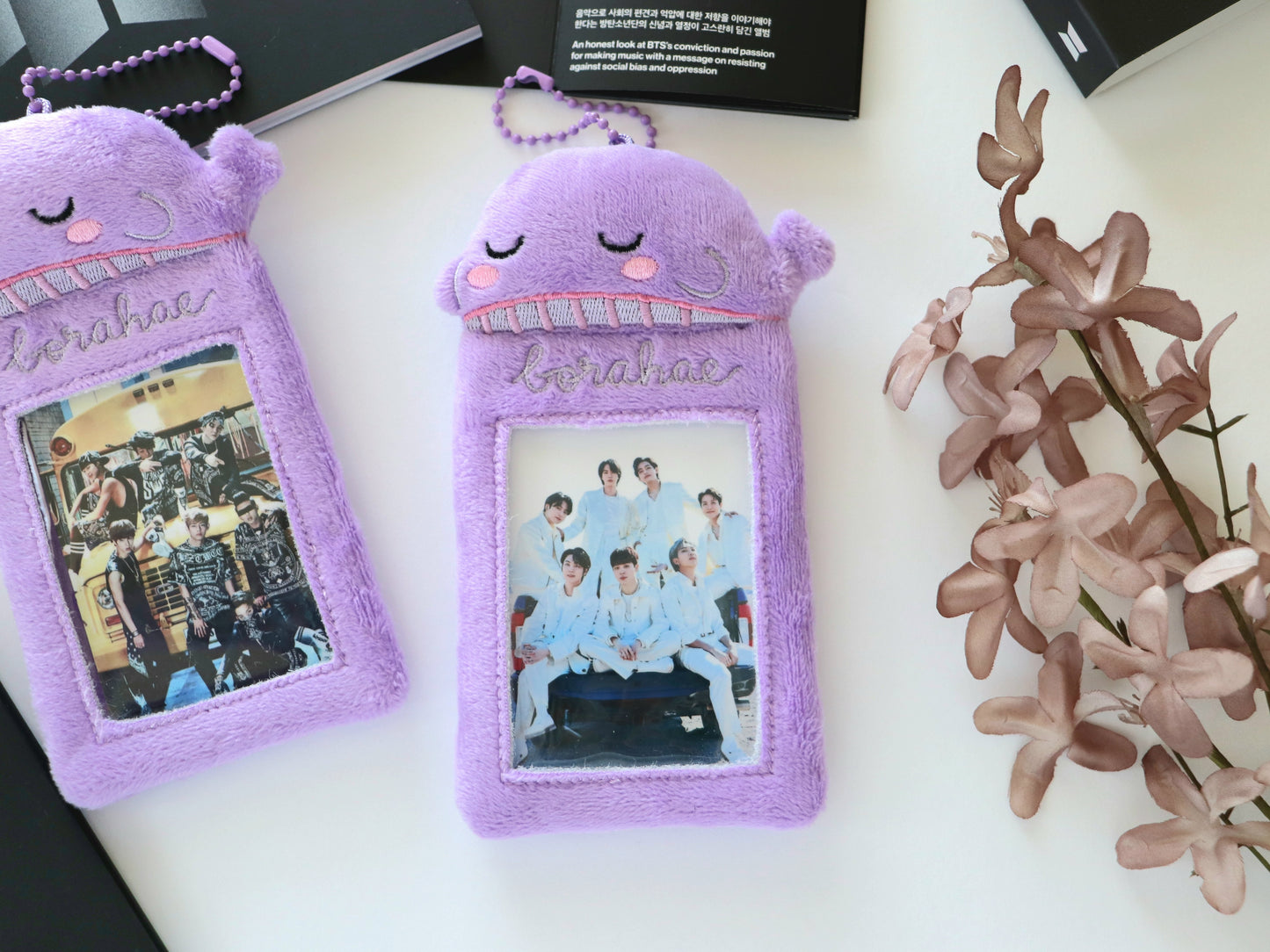 Borahae Whale Plush Photocard Holder