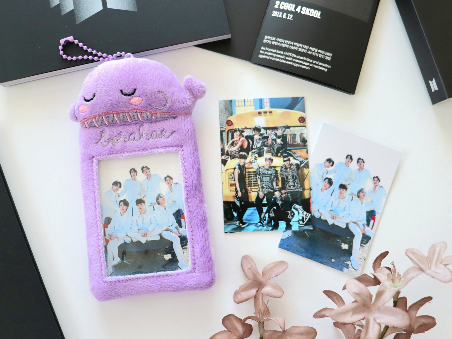 Borahae Whale Plush Photocard Holder