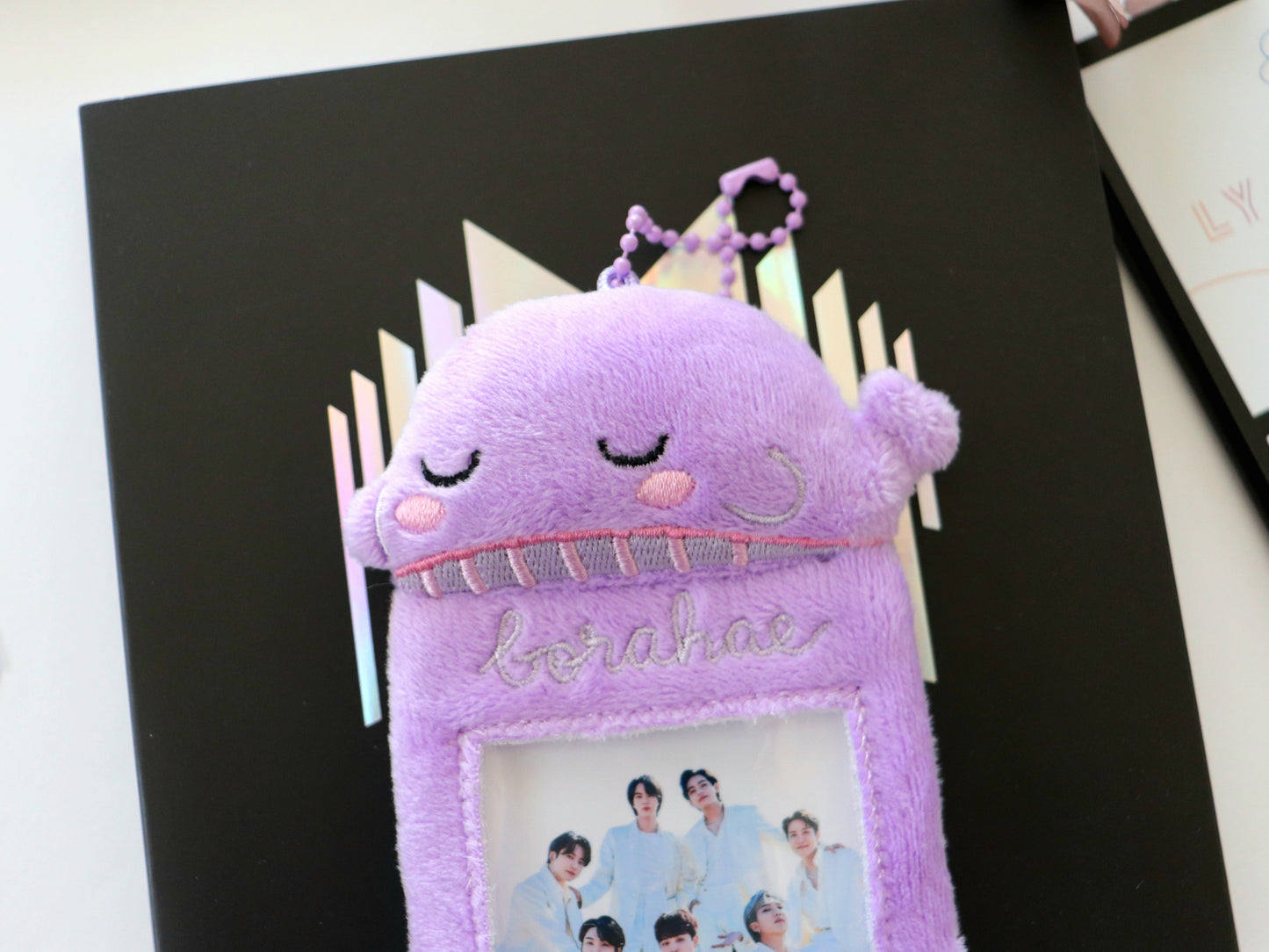 Borahae Whale Plush Photocard Holder