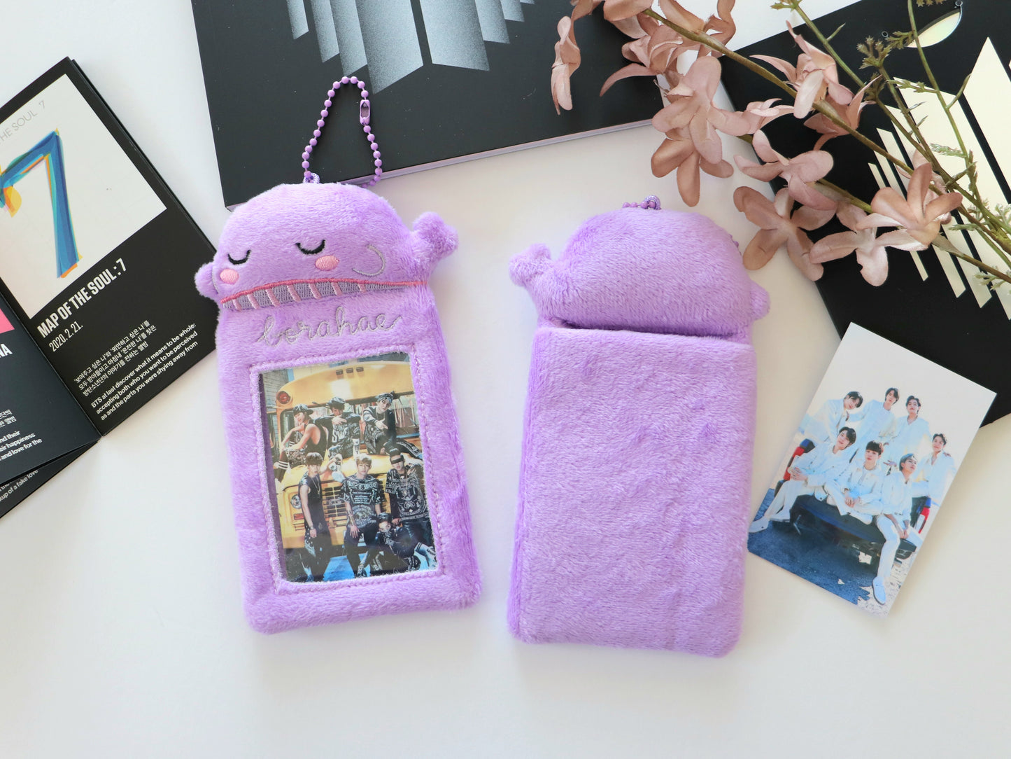 Borahae Whale Plush Photocard Holder